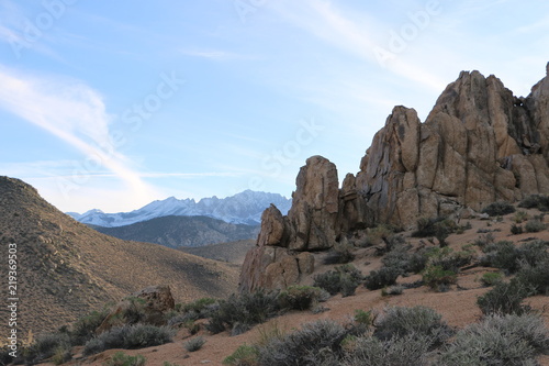 Western landscape with high peaks © Gail Ann Williams