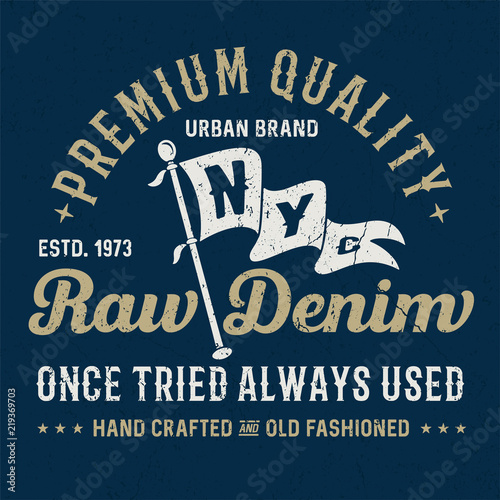 Premium Quality Raw Denim - Tee Design For Printing