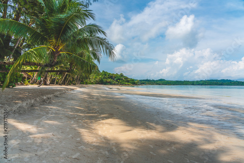 Beautiful Tropical Beach blue ocean background Summer view Sunshine at Sand and Sea Asia Beach Thailand Destinations 