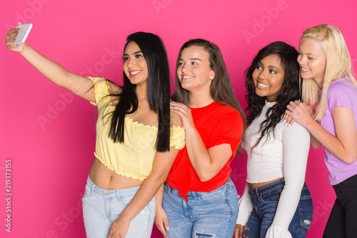 Four Teen Girls Having Fun