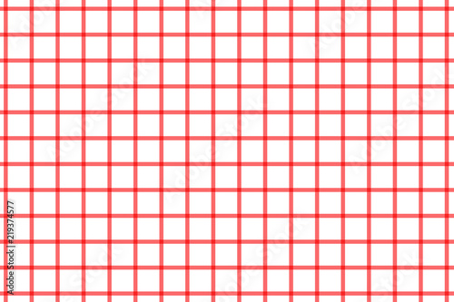 Plaid, check pattern red and white. Simple background