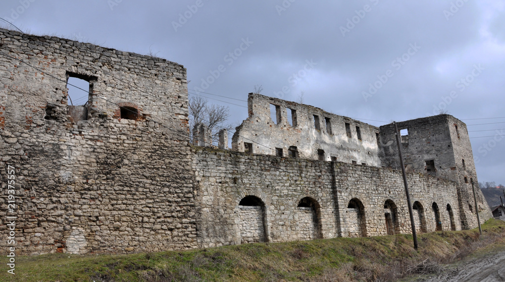 Fortification building Chortkiv castle in Ukraine