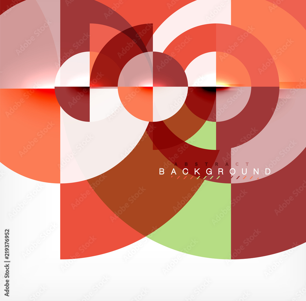 Fototapeta premium Minimal circle abstract background design, multicolored template for business or technology presentation or web brochure cover layout, wallpaper