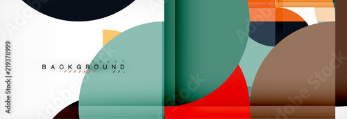 Circle abstract background, geometric illustration