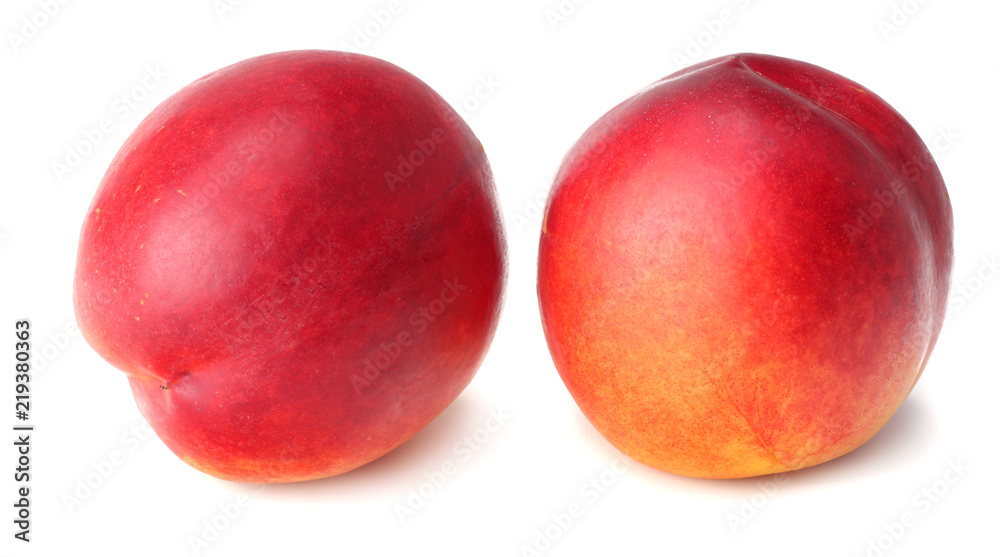Nectarine isolated on white background. Healthy food Nectarine isolated on white background. Healthy food