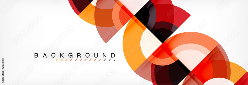 Vector circular geometric abstract background
