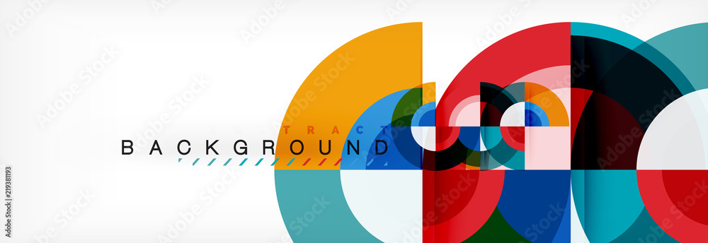 Fototapeta premium Vector circular geometric abstract background