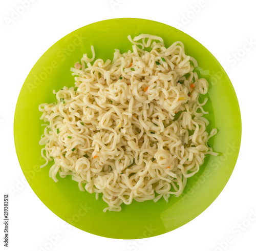  vermicelli on a plate isolated on white background. photo