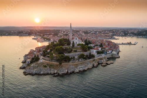 Beautiful Rovinj at sunrise photo