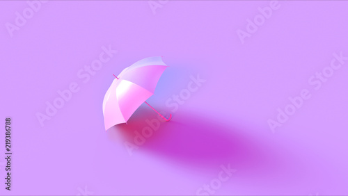 Pink Umbrella 3d illustration 