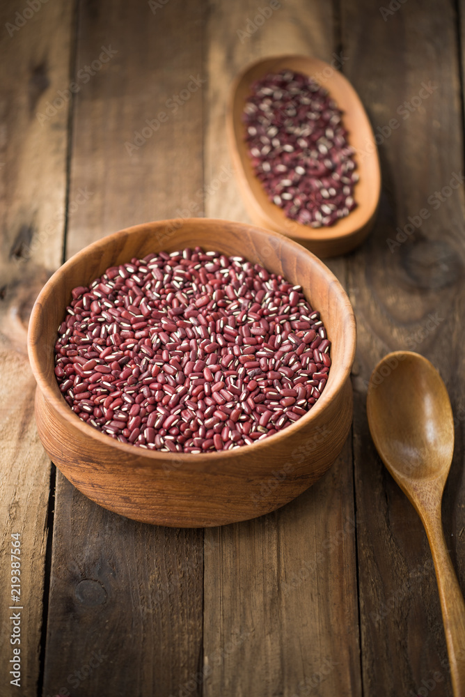 azuki beans , red beans on wood background
azuki beans , red beans on wood background