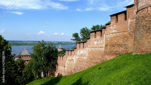 Kremlin of Nizhny Novgorod on the banks of the Volga River  