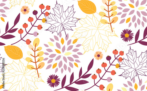 Autumn leaves pattern background