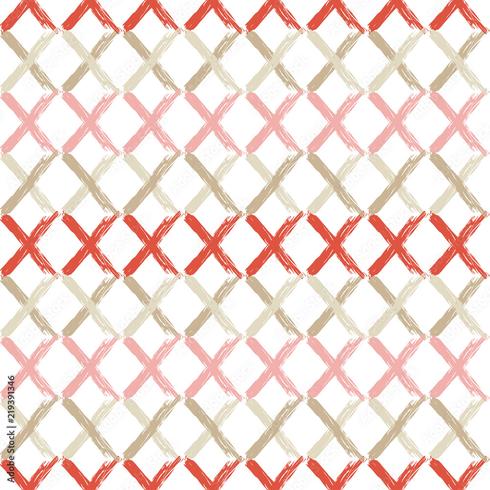 Naklejka premium Seamless abstract geometric pattern. Zigzag texture. Mosaic texture. Brushwork. Hand hatching. Scribble texture. Textile rapport.