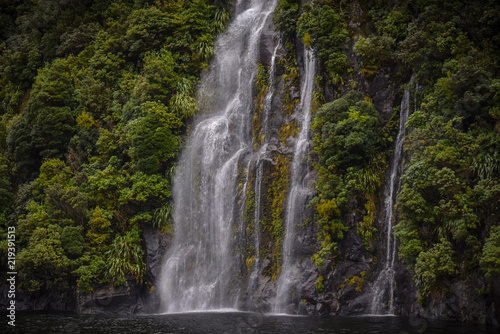 A waterfall in Lake Melfred Sound