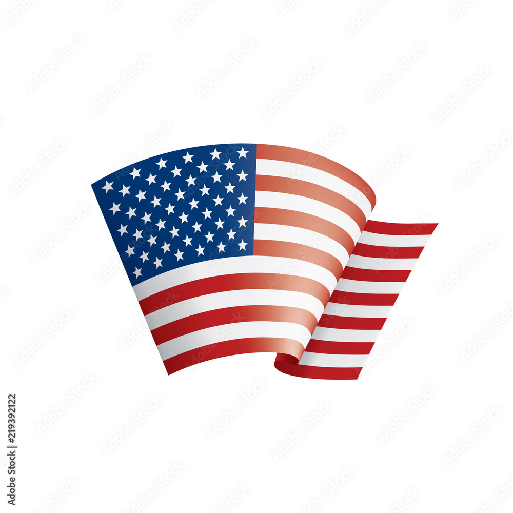 USA flag, vector illustration on a white background USA flag, vector illustration on a white background