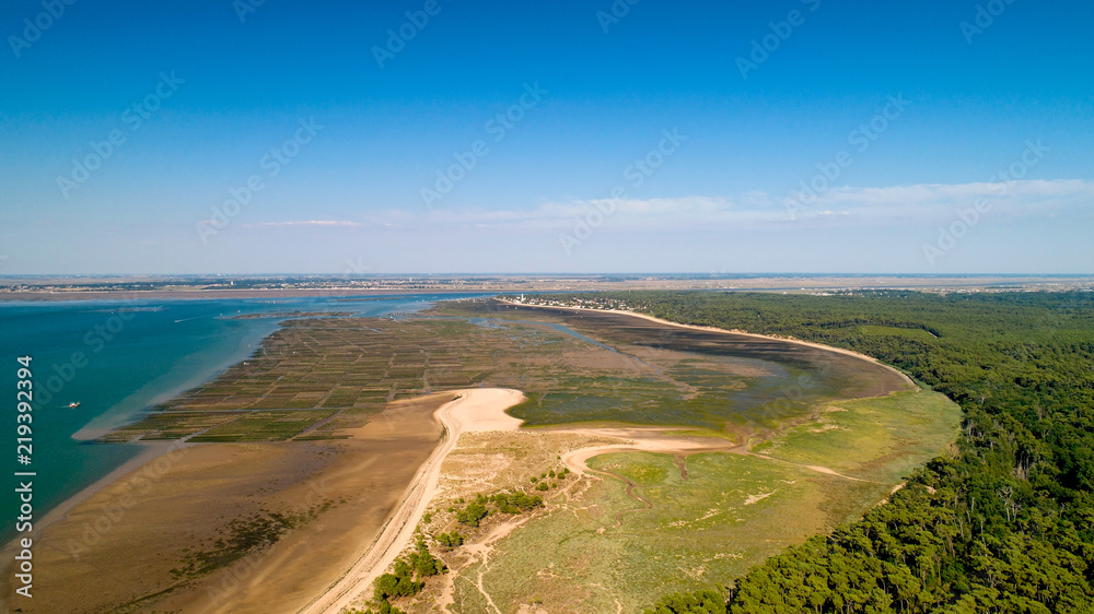 Photo aérienne de l'anse du Galon d'Or à Ronce les Bains, Charente Maritime