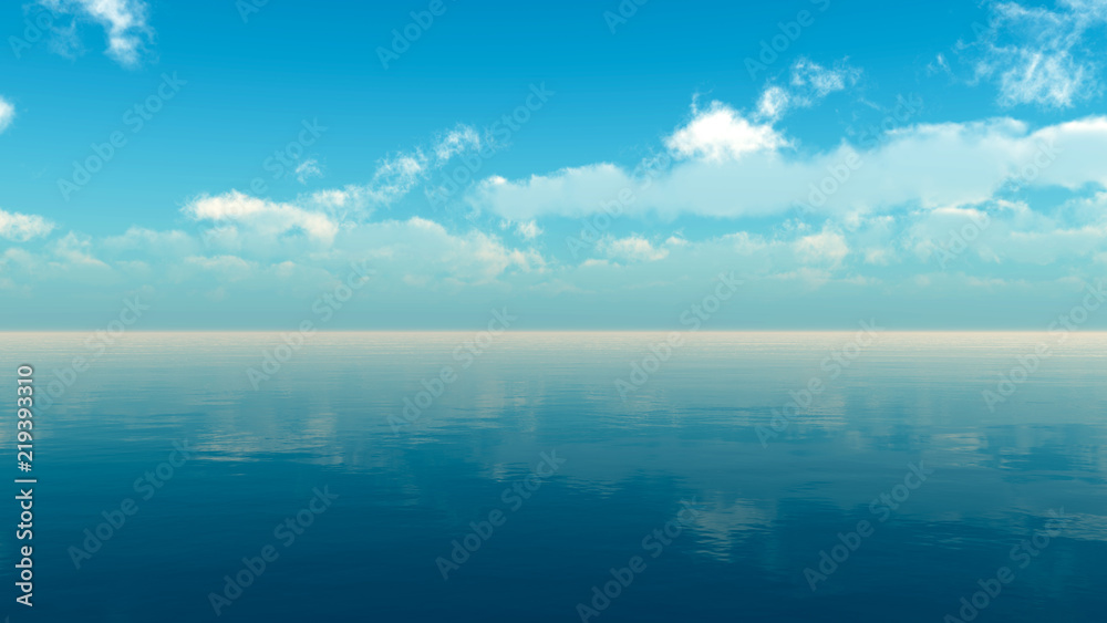 Beautiful sea and clouds sky