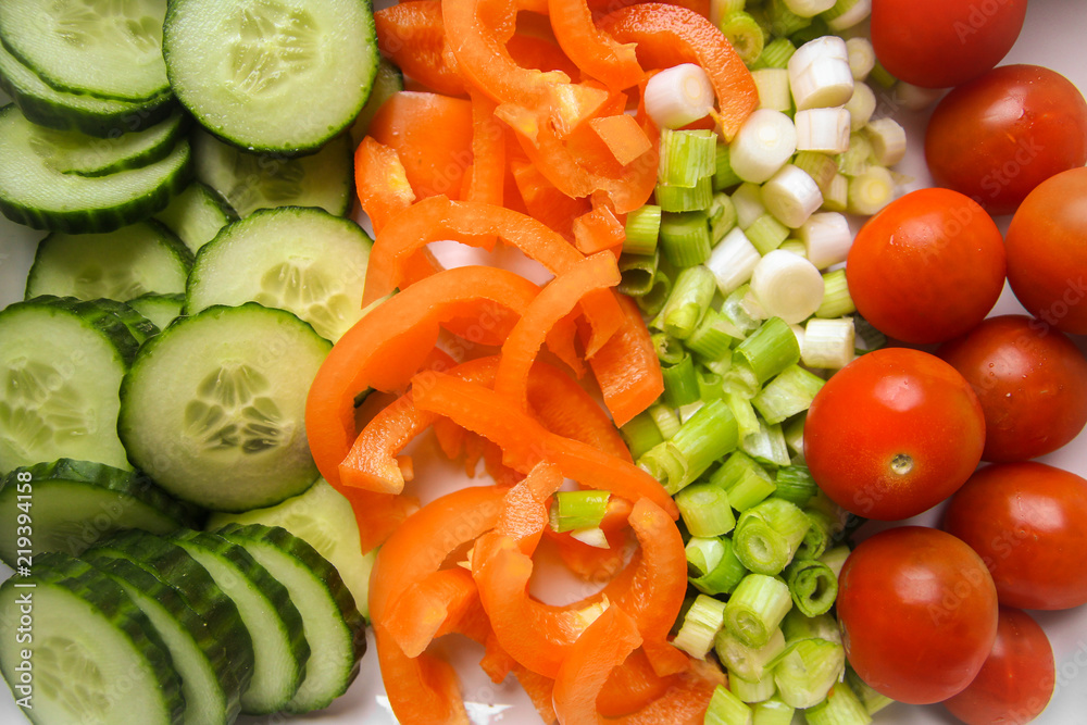 a selection of salad vegetables a selection of salad vegetables