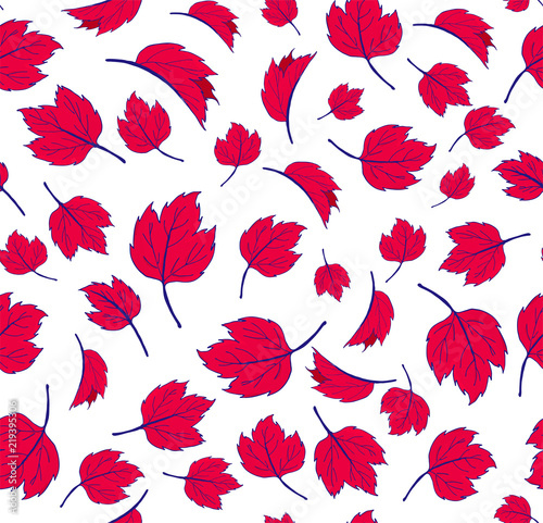 Autumn maple leaves. Autumnal seamless pattern for fabric or textile.