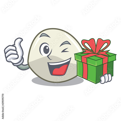 With gift traditional italian food mozzarella cheese mascot