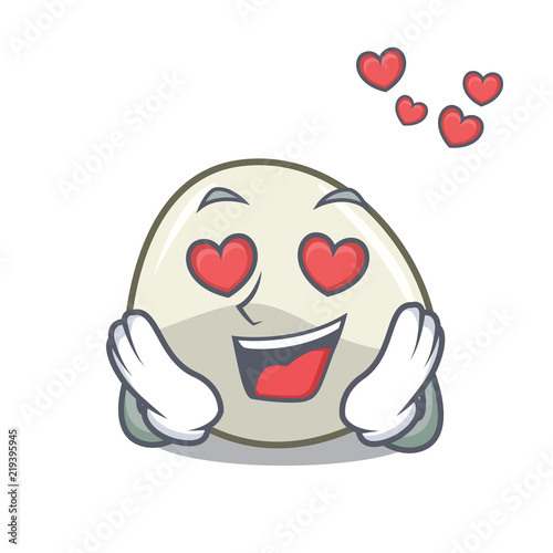 In love traditional italian food mozzarella cheese mascot