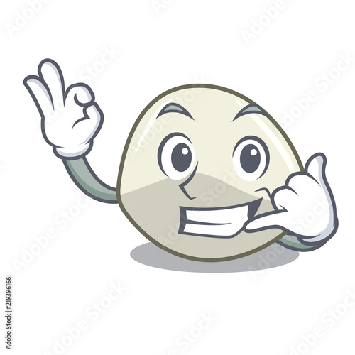 Call me mozzarella cheese isolated on mascot cartoon