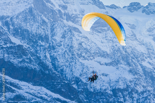 Obraz na płótnie Extreme sports in the Alps