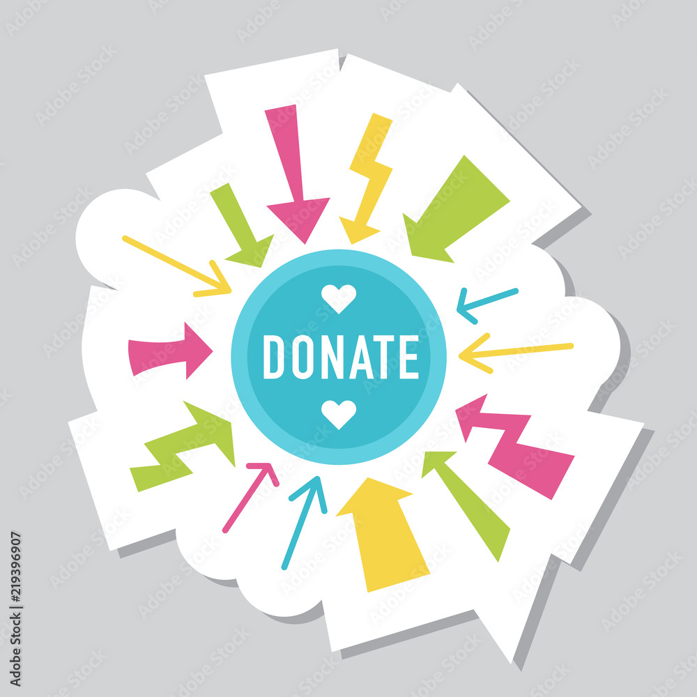 Donate buttons set. Help icon donation Donate buttons set. Help icon donation