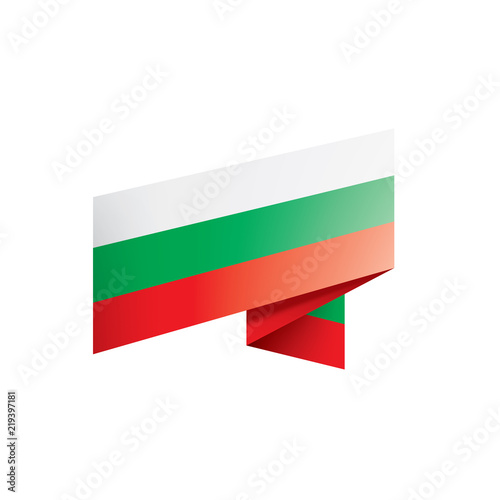 Bulgaria flag, vector illustration on a white background