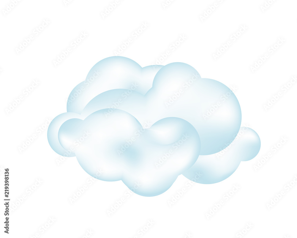 Cloud on white background. Vector