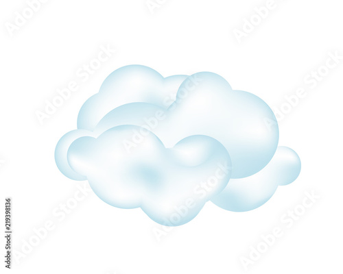 Cloud on white background. Vector