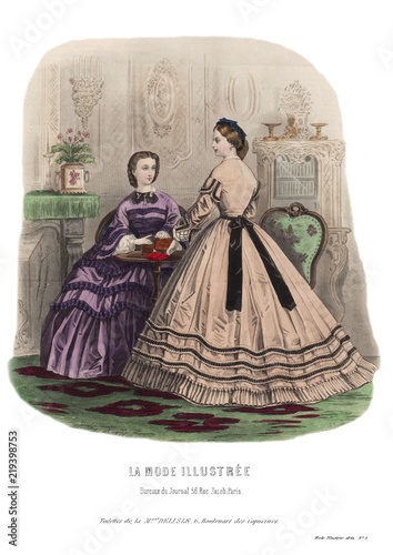 Gravure de La Mode Illustrée 1862 9