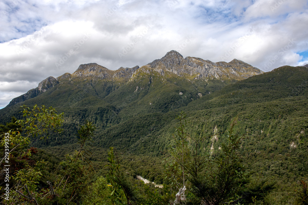 Rugged peaks near Doubtful Sound