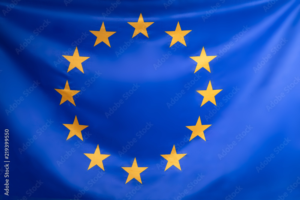 Close-up Of European Union Flag Close-up Of European Union Flag