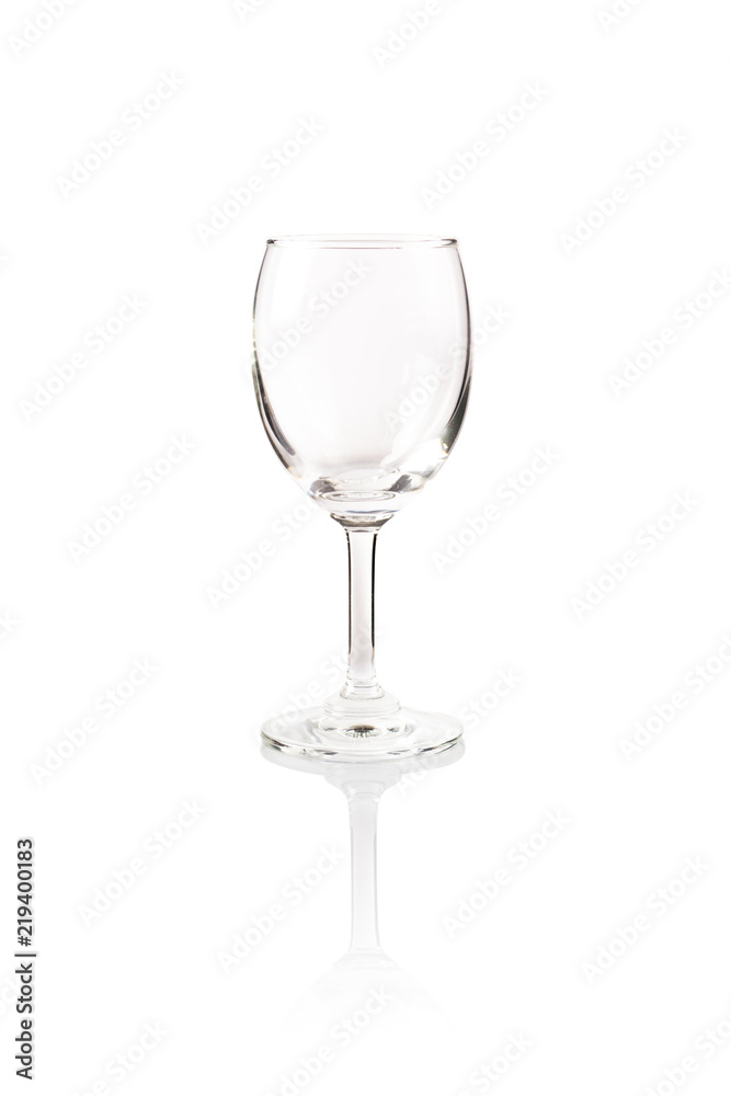 empty glass with isolated on white background