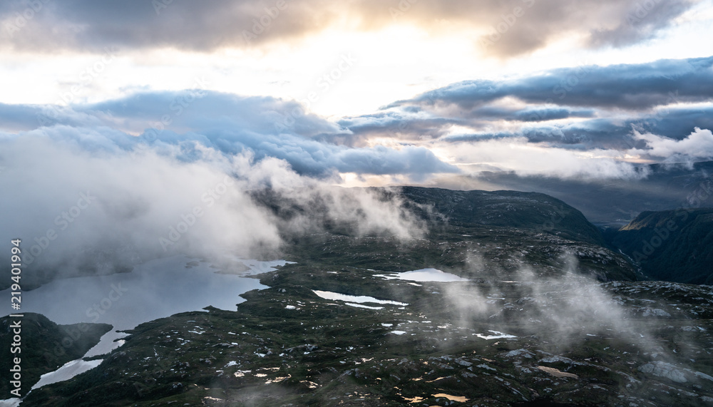 Aerial Shot of Norwegian Nature