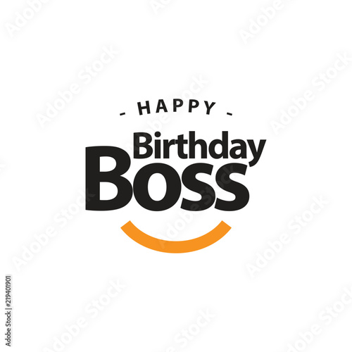 Happy Birthday Boss Vector Template Design Illustration