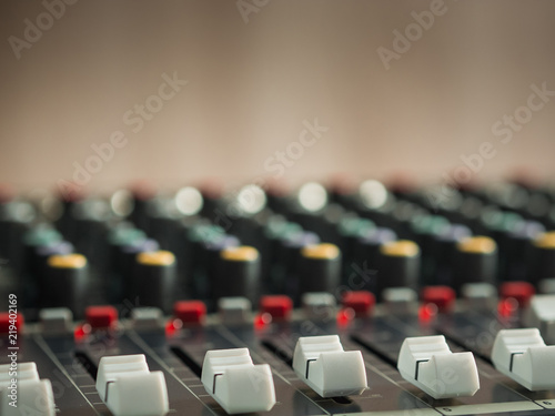 Audio mixer console controls