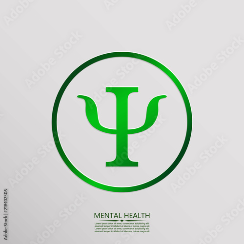 Letter Psi. Symbol of psychology. 