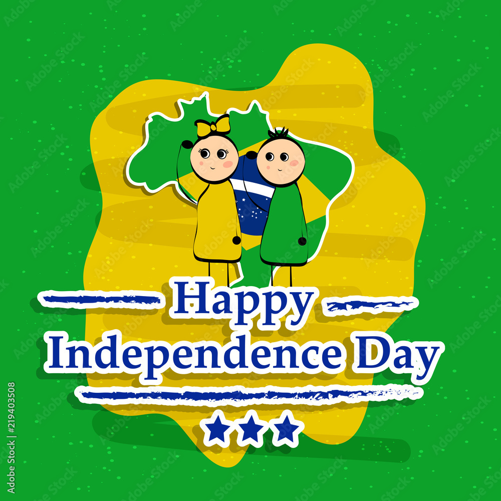 Fototapeta premium Illustration of brazil Independence Day background