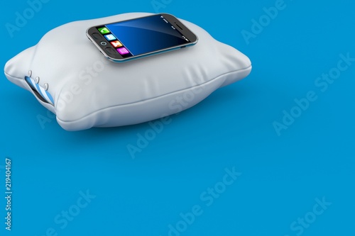 Pillow with smart phone