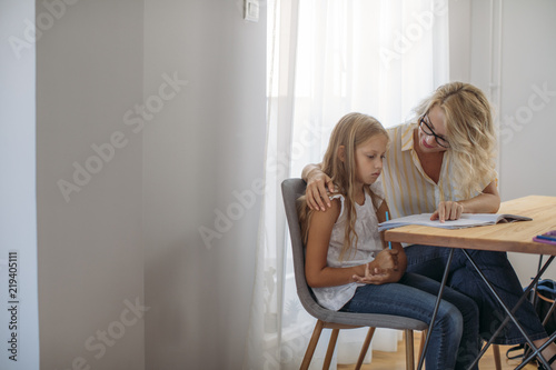 A Girl Doing Homework