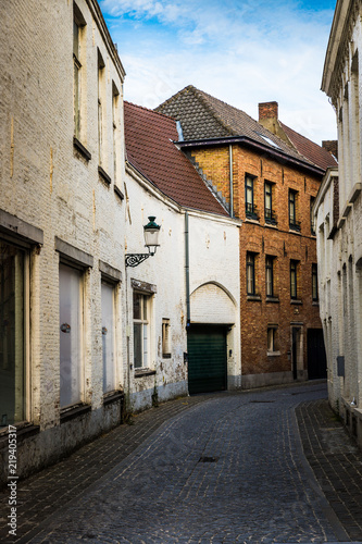 Street and architecture of Bruges  Belgium