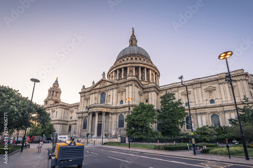 London - August 05, 2018: Saint Paul's cathedral in the center of London, England