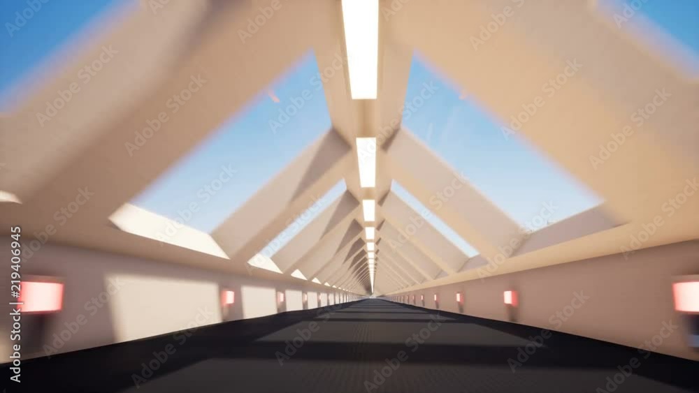 Movement inside a long tunnel Movement inside a long tunnel