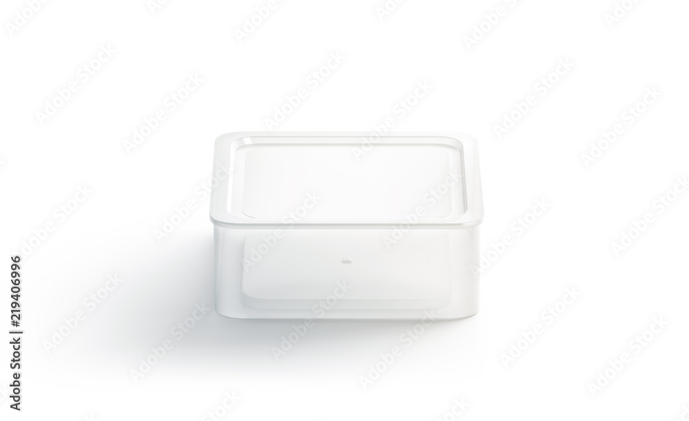 Blank White Square Disposable Container Mock Up Isolated 3d Rendering Empty Box Mockup Clear Lunch Box Template Fast Food Take Away Tray Meal Plastic To Go Case Stock Photo Adobe Stock