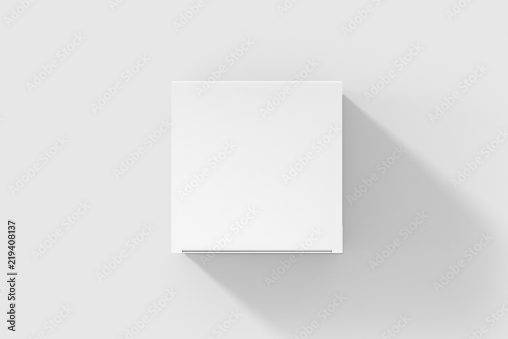 Photorealistic Flat Square Cardboard Package Box Mockup on light grey background. 3D illustration. Mockup template ready for your design. Photorealistic Flat Square Cardboard Package Box Mockup on light grey background. 3D illustration. Mockup template ready for your design.