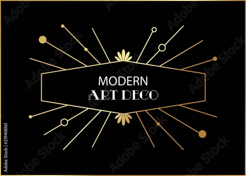 Beautiful Modern Art Deco Cards Templates vector