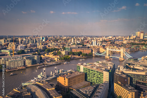 London - August 06, 2018: Central London seen from the top of the Shard in downtown London, England © rpbmedia
